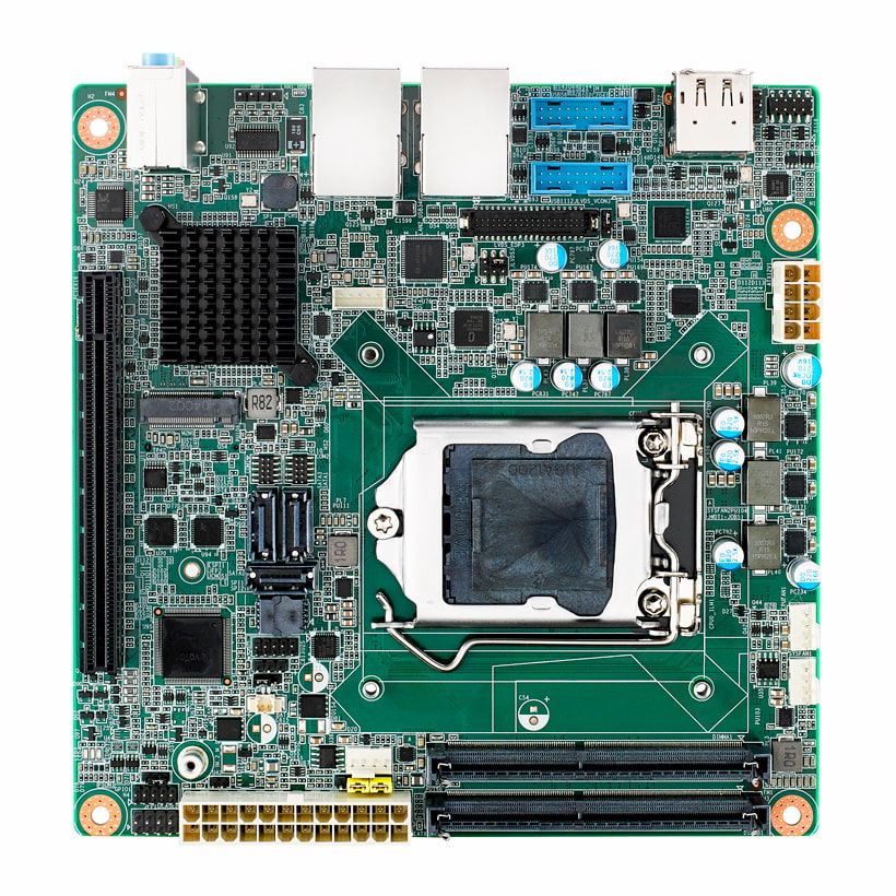 miniITX LGA1200 DP/HDMI/VGA/PCIex16/2GbE, RoHS